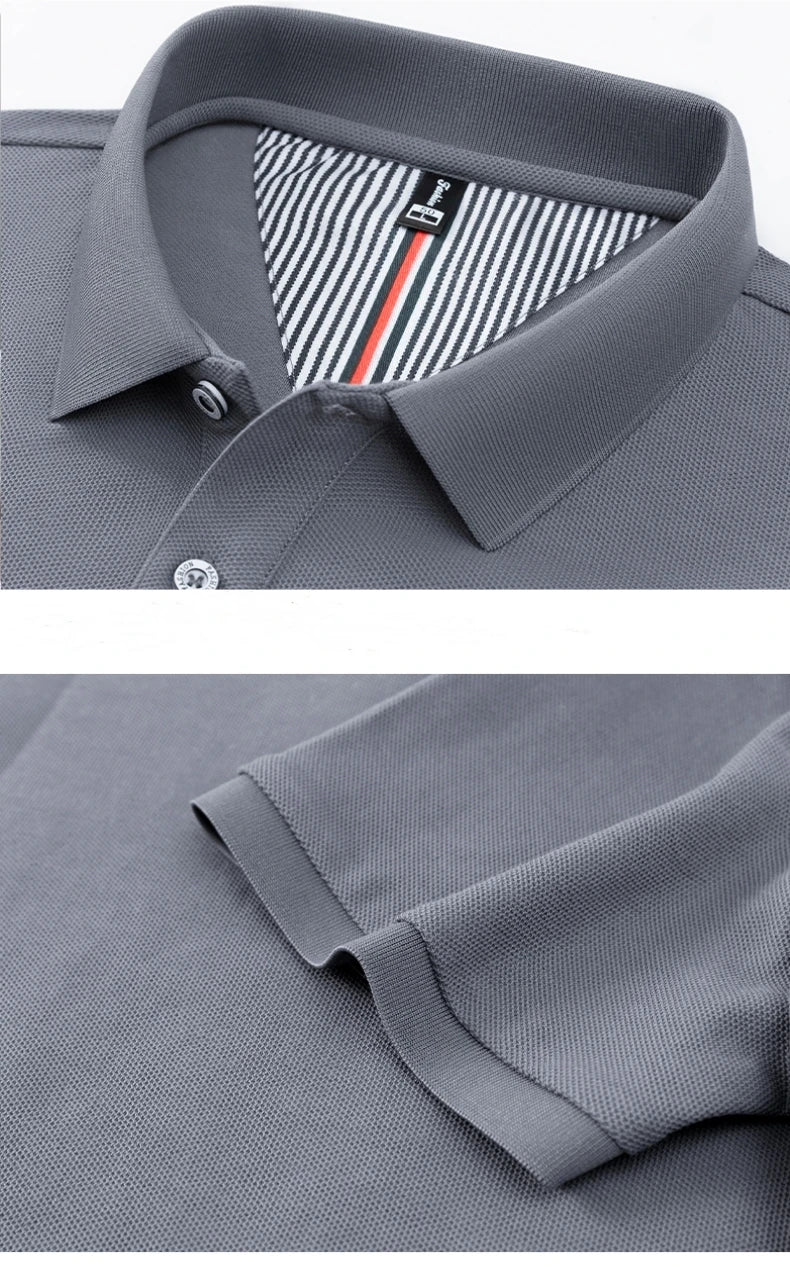 100% pure cotton high-end brand men's short sleeve polo shirt summer fashion hot selling golf breathable casual business T-shirt