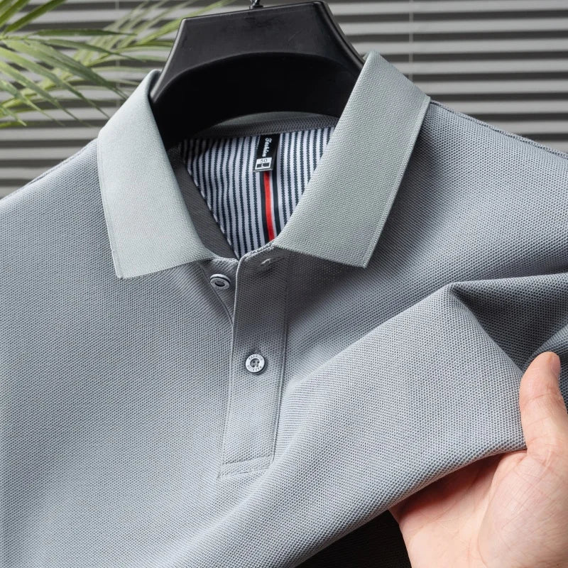 100% pure cotton high-end brand men's short sleeve polo shirt summer fashion hot selling golf breathable casual business T-shirt