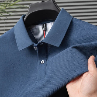100% pure cotton high-end brand men's short sleeve polo shirt summer fashion hot selling golf breathable casual business T-shirt