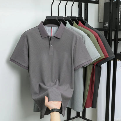 100% pure cotton high-end brand men's short sleeve polo shirt summer fashion hot selling golf breathable casual business T-shirt