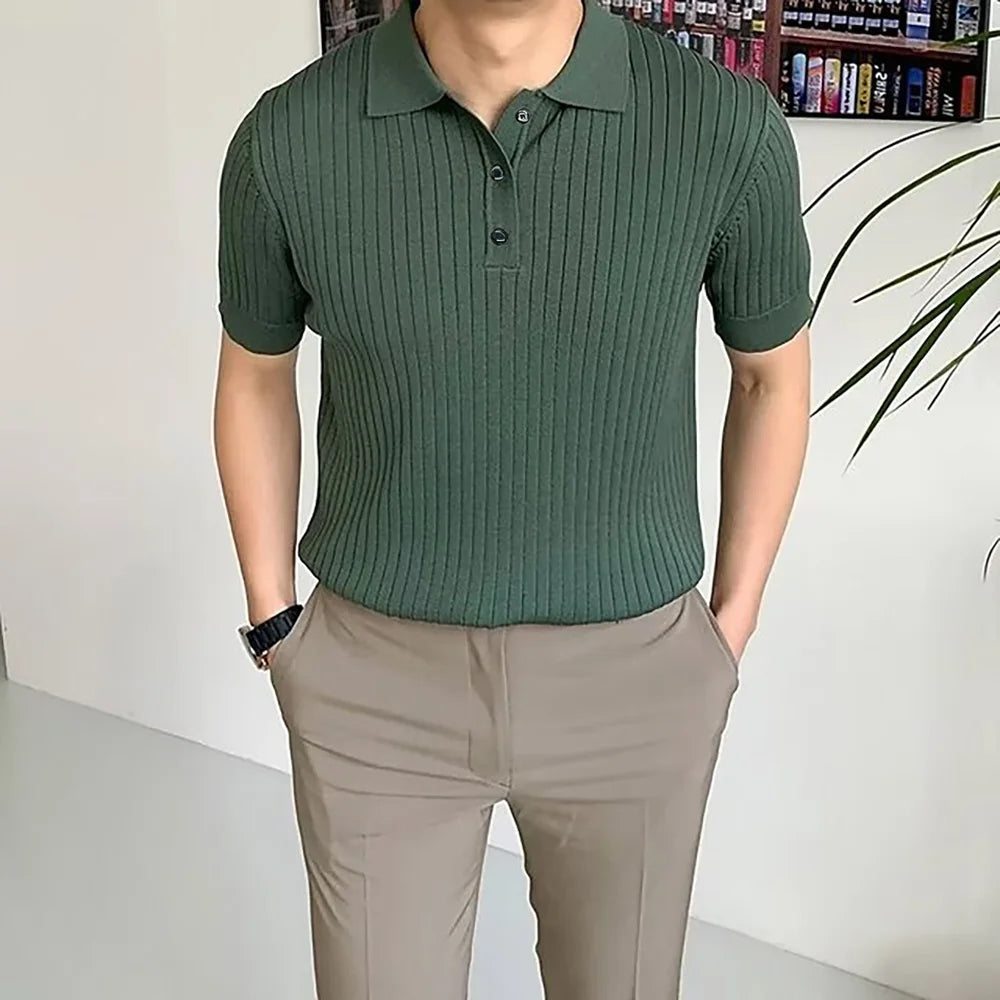Men's knit polo shirts