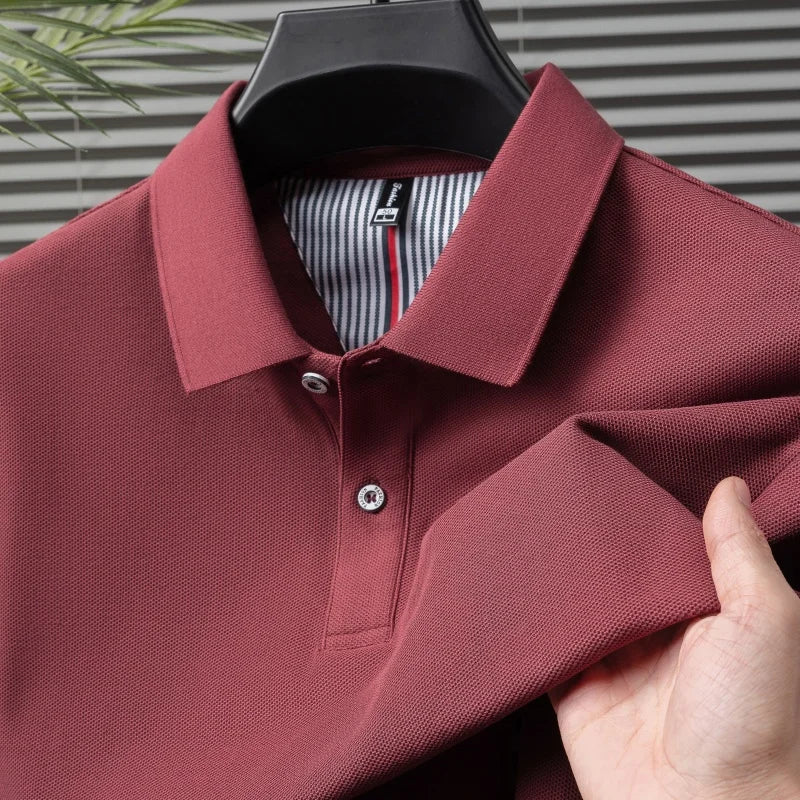 100% pure cotton high-end brand men's short sleeve polo shirt summer fashion hot selling golf breathable casual business T-shirt