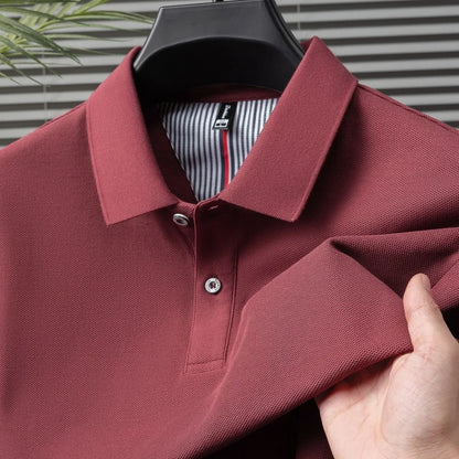 100% pure cotton high-end brand men's short sleeve polo shirt summer fashion hot selling golf breathable casual business T-shirt