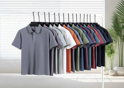 100% pure cotton high-end brand men's short sleeve polo shirt summer fashion hot selling golf breathable casual business T-shirt
