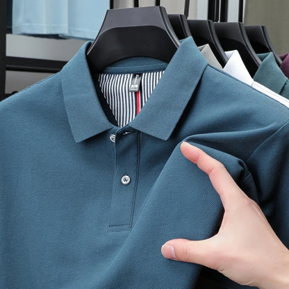 100% pure cotton high-end brand men's short sleeve polo shirt summer fashion hot selling golf breathable casual business T-shirt