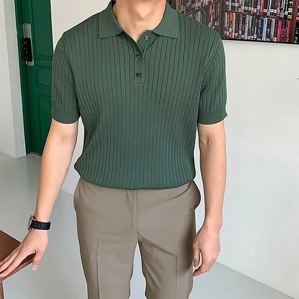 Men's knit polo shirts