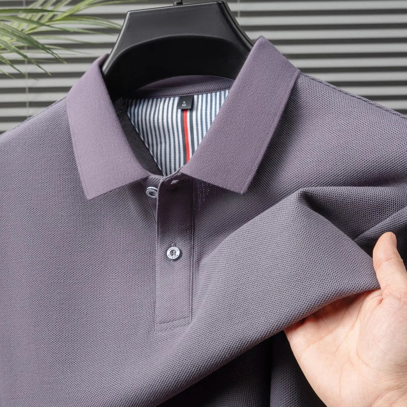 100% pure cotton high-end brand men's short sleeve polo shirt summer fashion hot selling golf breathable casual business T-shirt