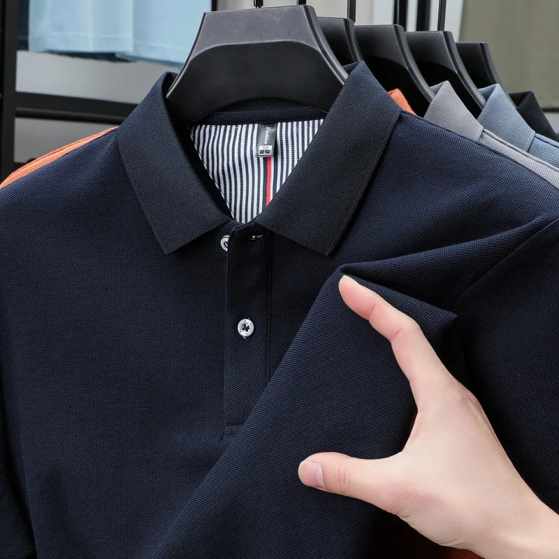 100% pure cotton high-end brand men's short sleeve polo shirt summer fashion hot selling golf breathable casual business T-shirt