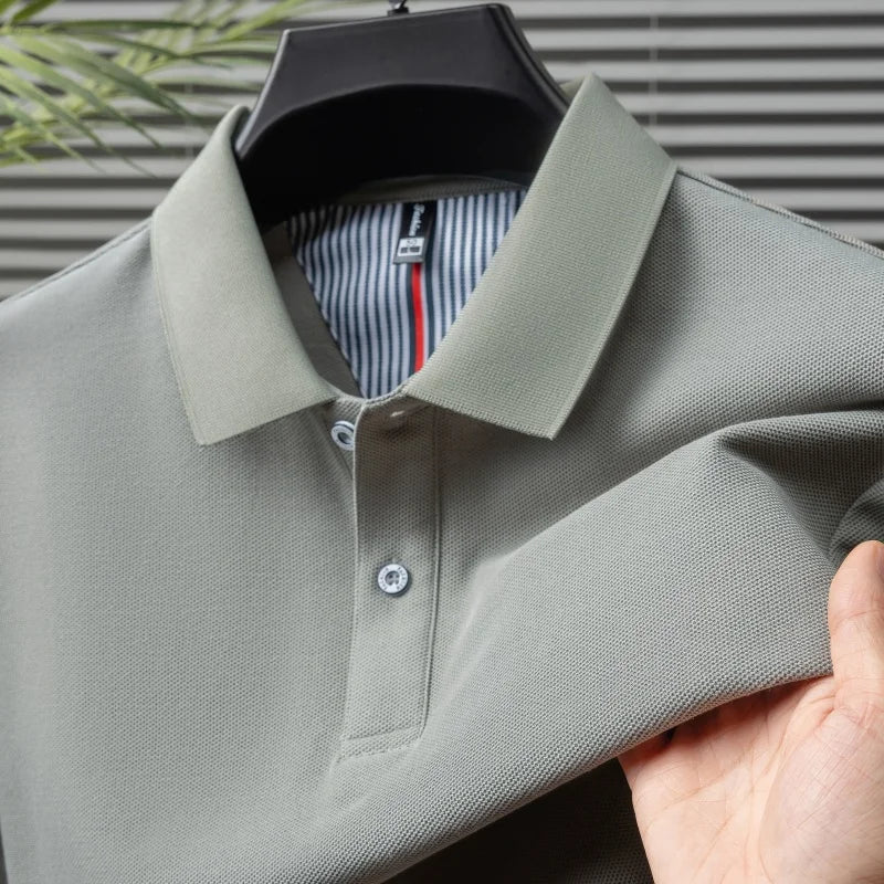 100% pure cotton high-end brand men's short sleeve polo shirt summer fashion hot selling golf breathable casual business T-shirt