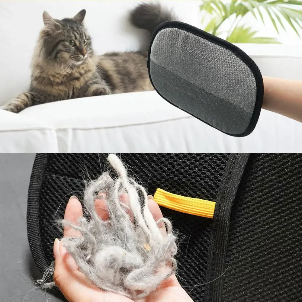Pet Grooming Gloves & Hair Remover Brush
