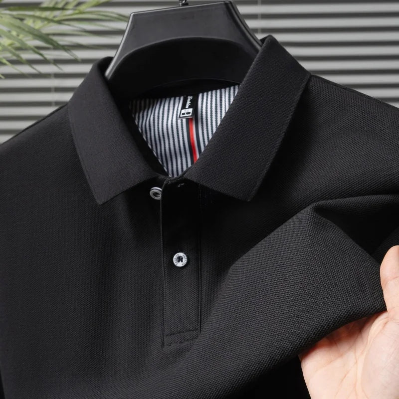 100% pure cotton high-end brand men's short sleeve polo shirt summer fashion hot selling golf breathable casual business T-shirt