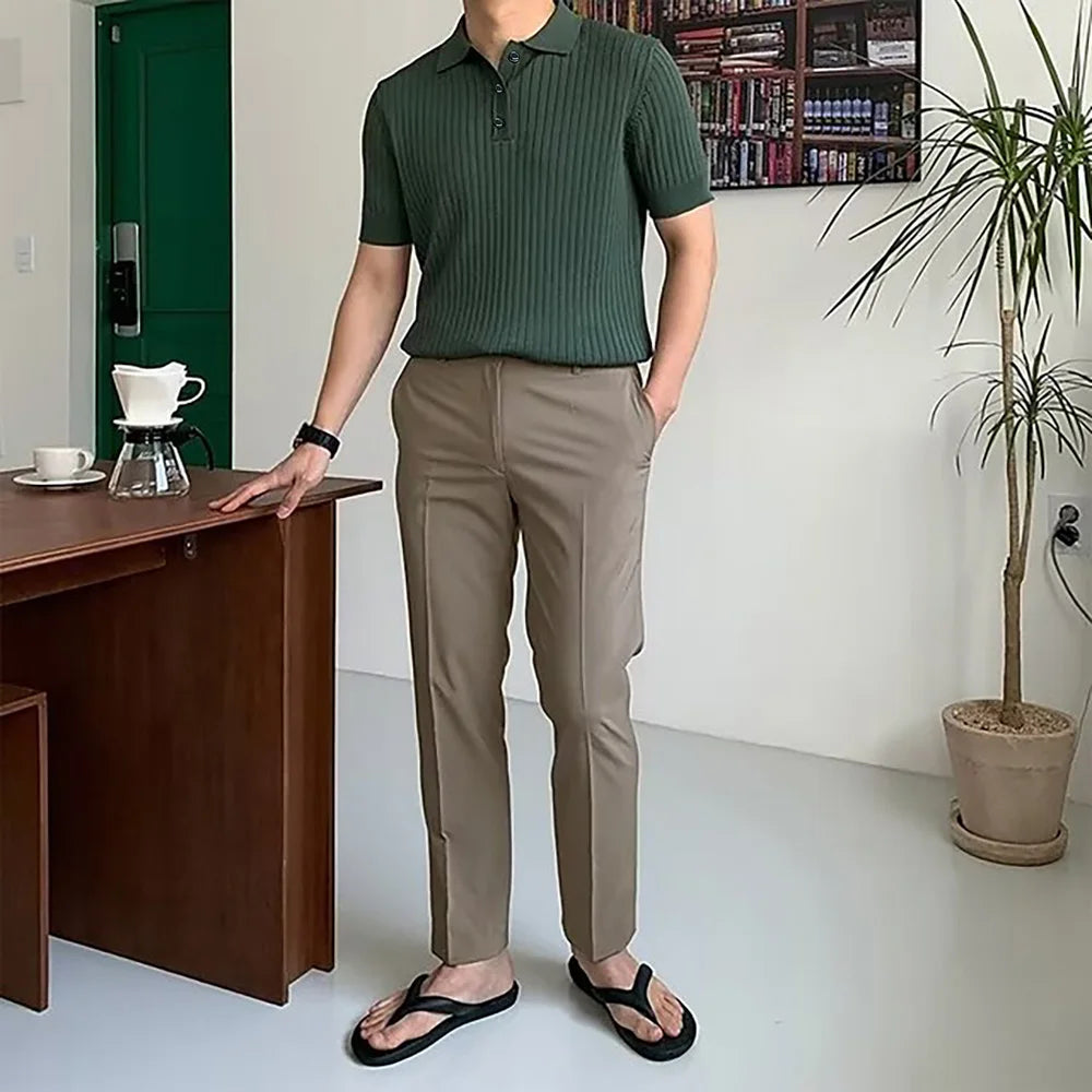 Men's knit polo shirts